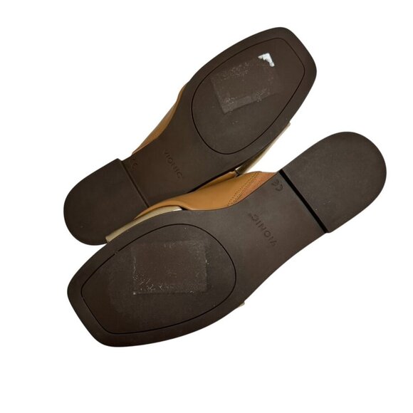 VIONIC Miramar Tan/Gold Slide Sandals Flat SZ 9.5 NEW $140 - Picture 4 of 4